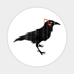 bird music vintage crow Magnet